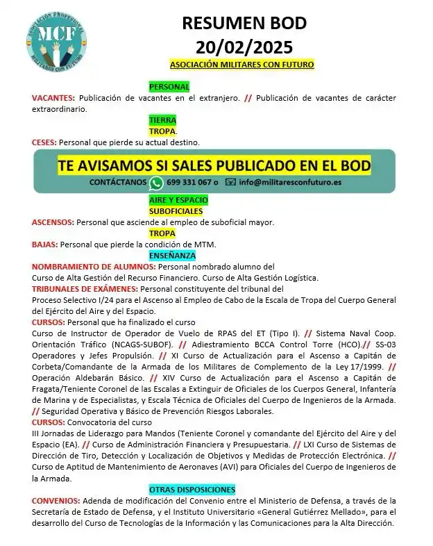 Militares Con Futuro post