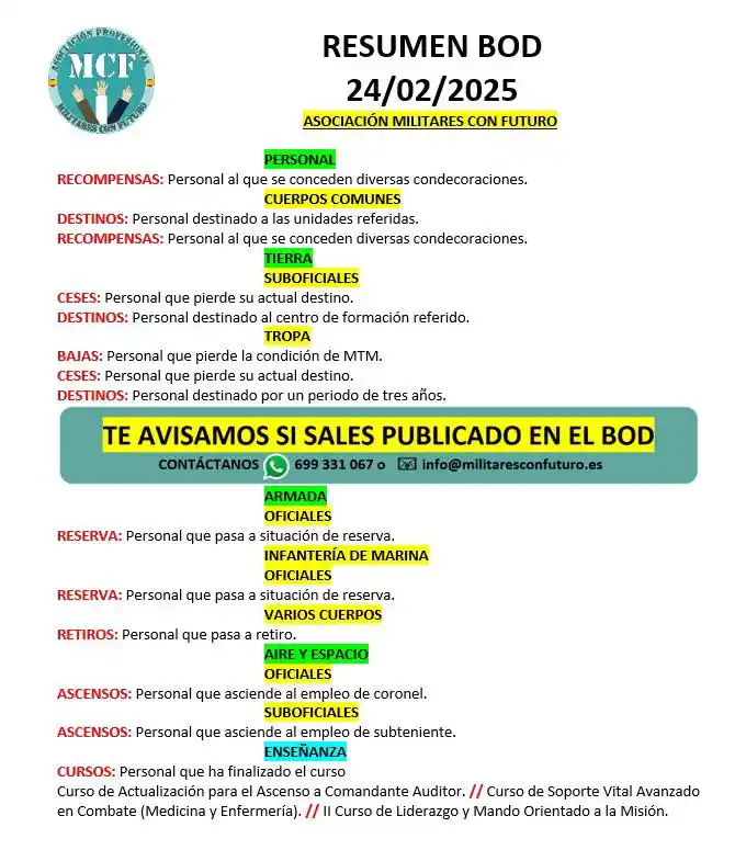 Militares Con Futuro post