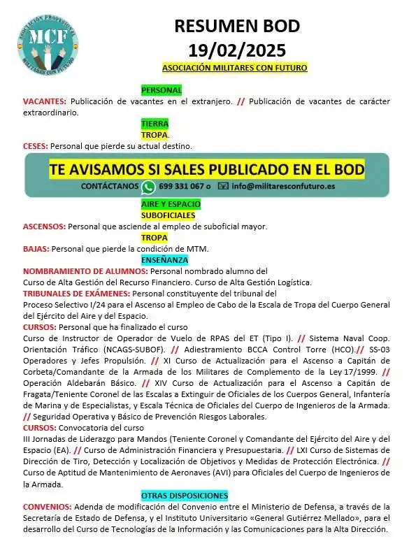 Militares Con Futuro post