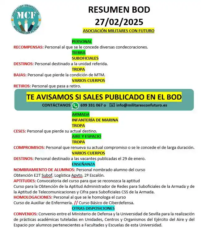 Militares Con Futuro post