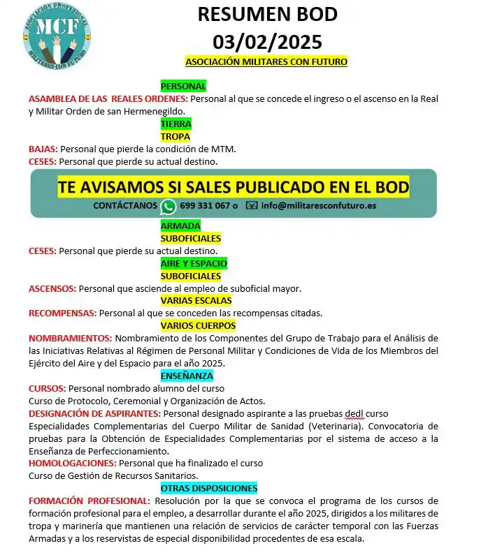 Militares Con Futuro post