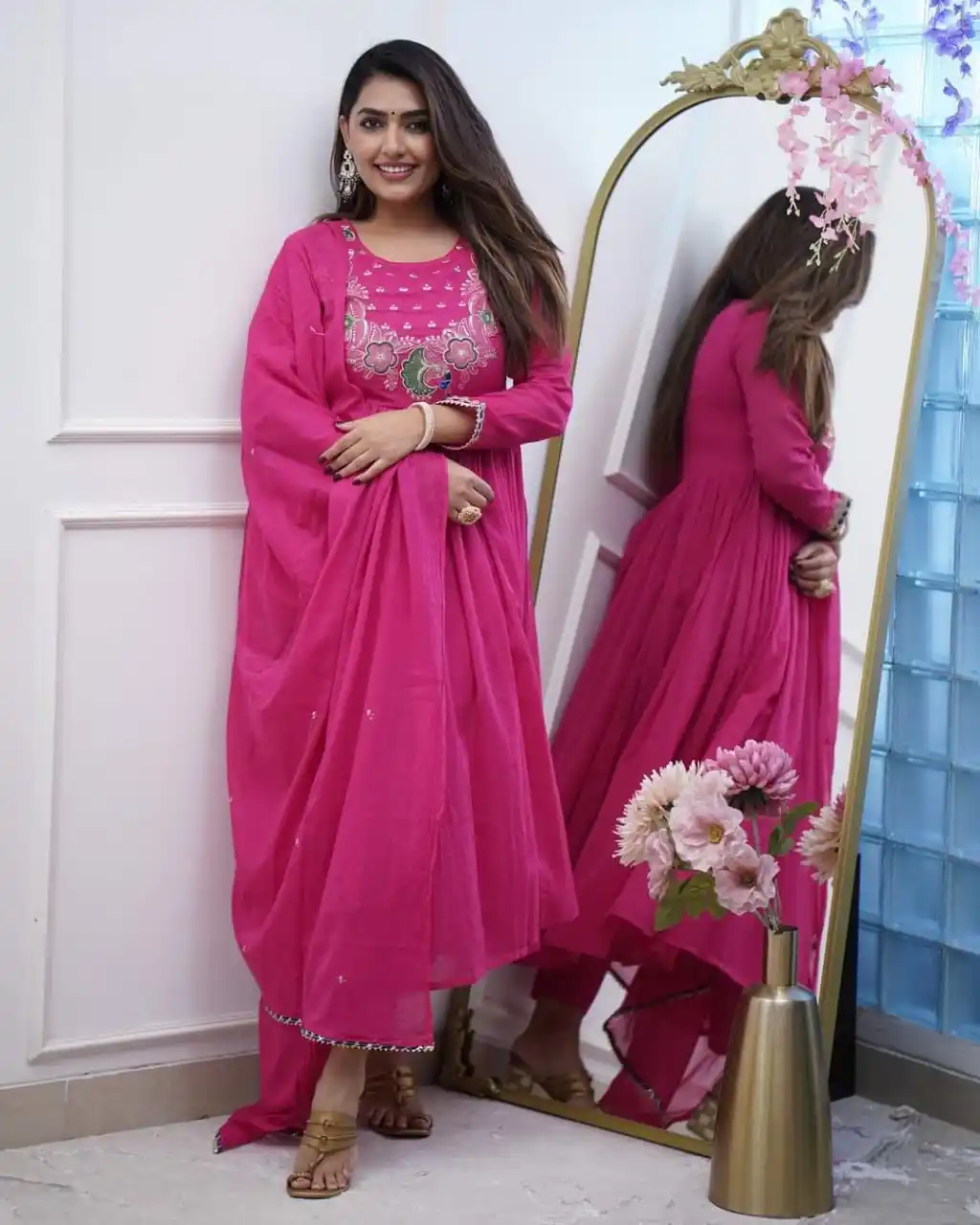 Image from Modernfashions.in: Shop now Modernfashions.in Colour - Red & Pink 👗 One More Most Be...