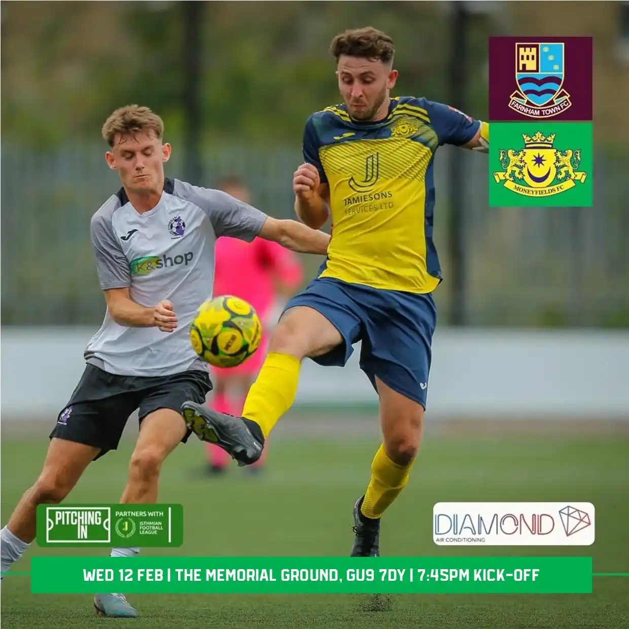 Image from Moneyfields FC: Wednesday night football ™️ 🏆 Pitching in Isthmian League South Cent...