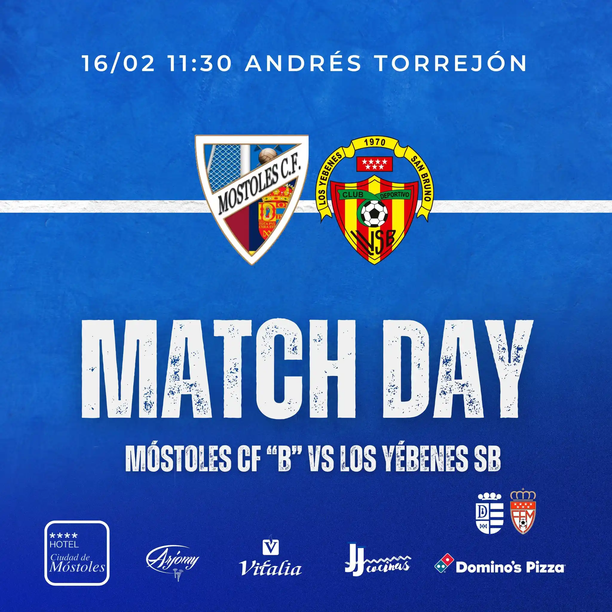 Image from Móstoles Club de Fútbol: MATCH DAY 🔵 El filial se enfrenta a Los Yébenes SB en el Andrés Torr...