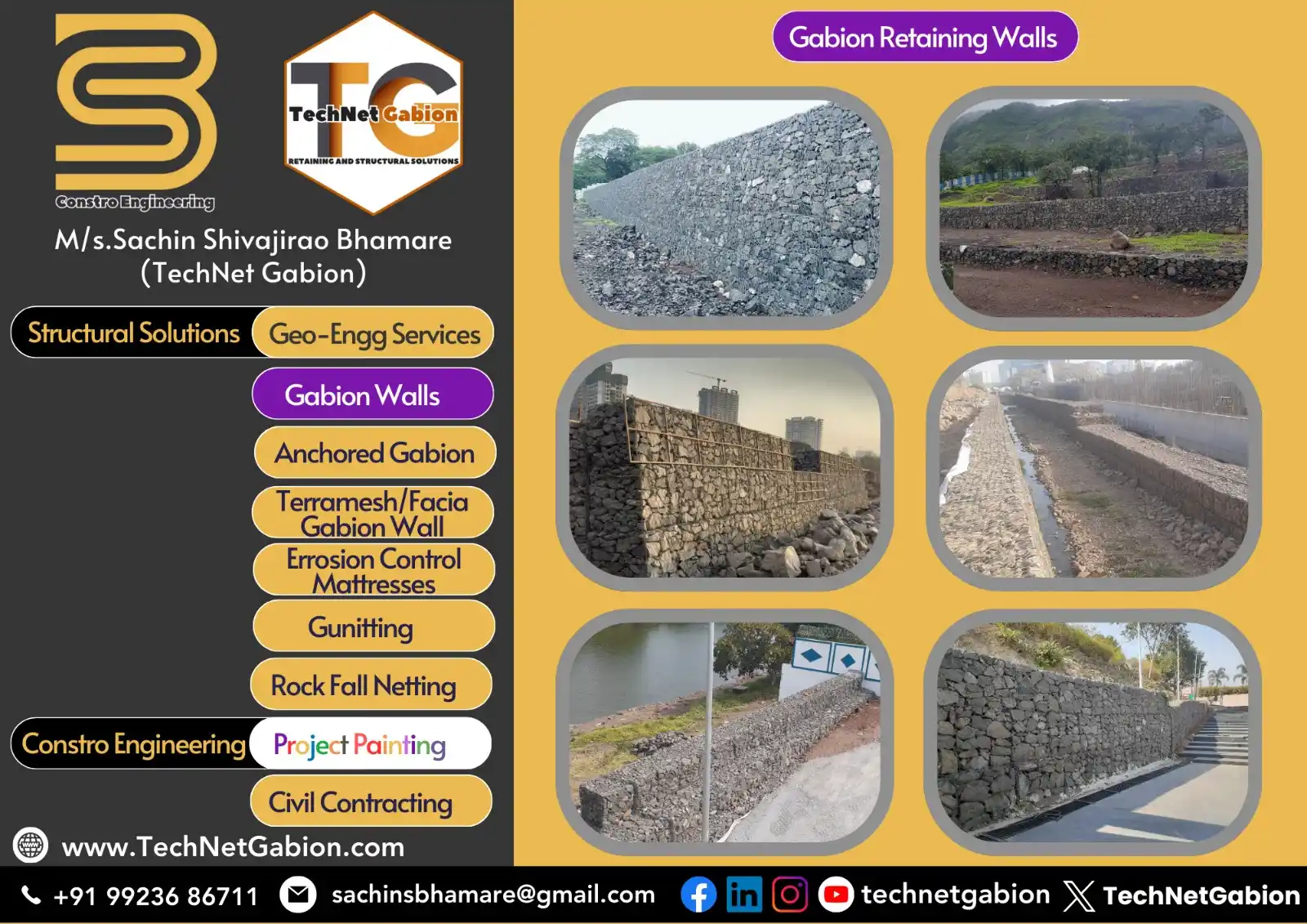 M/s. Sachin Shivajirao Bhamare (TechNet Gabion) Your Reliable Gabion & Painting Partner post