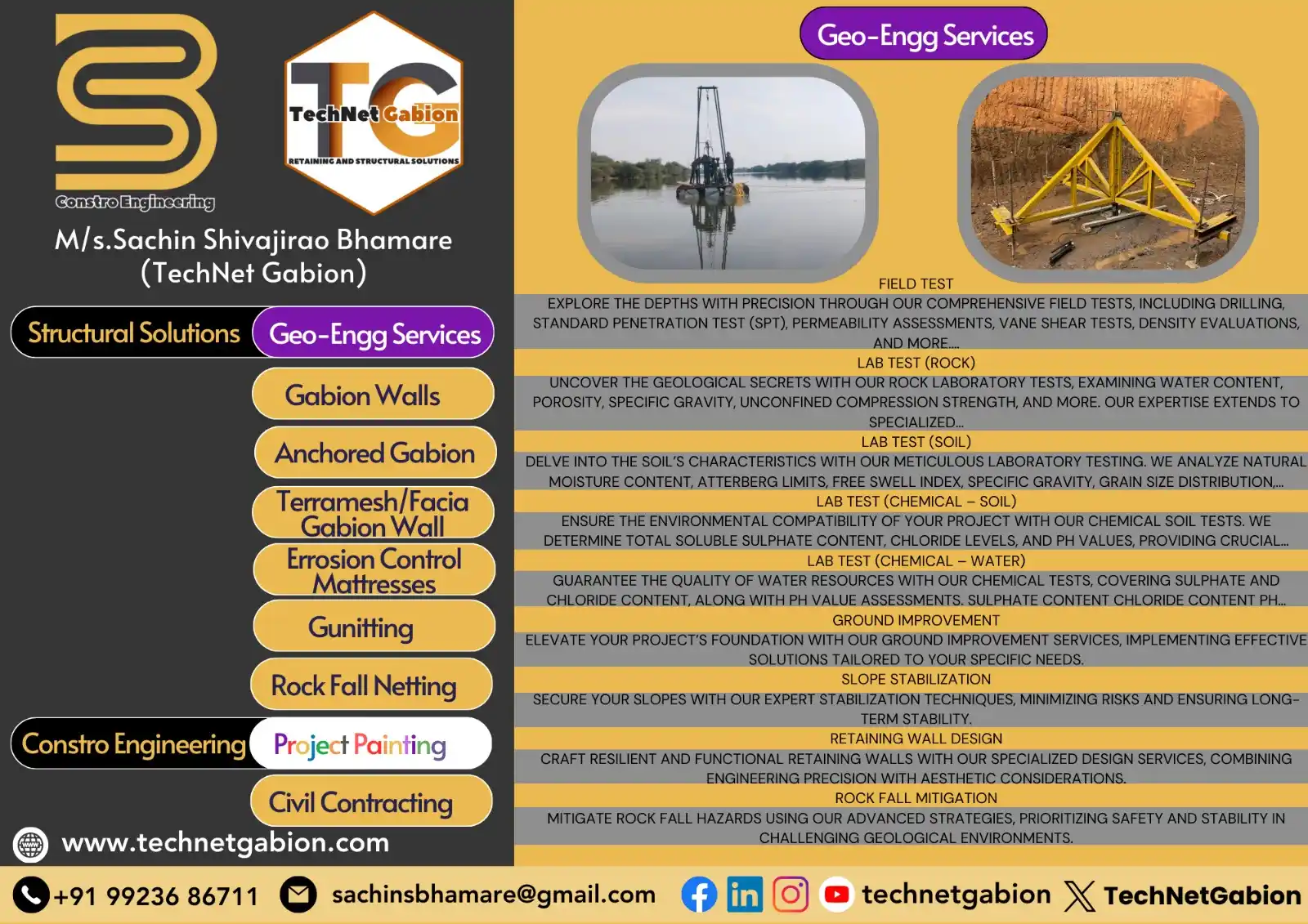 M/s. Sachin Shivajirao Bhamare (TechNet Gabion) Your Reliable Gabion & Painting Partner post
