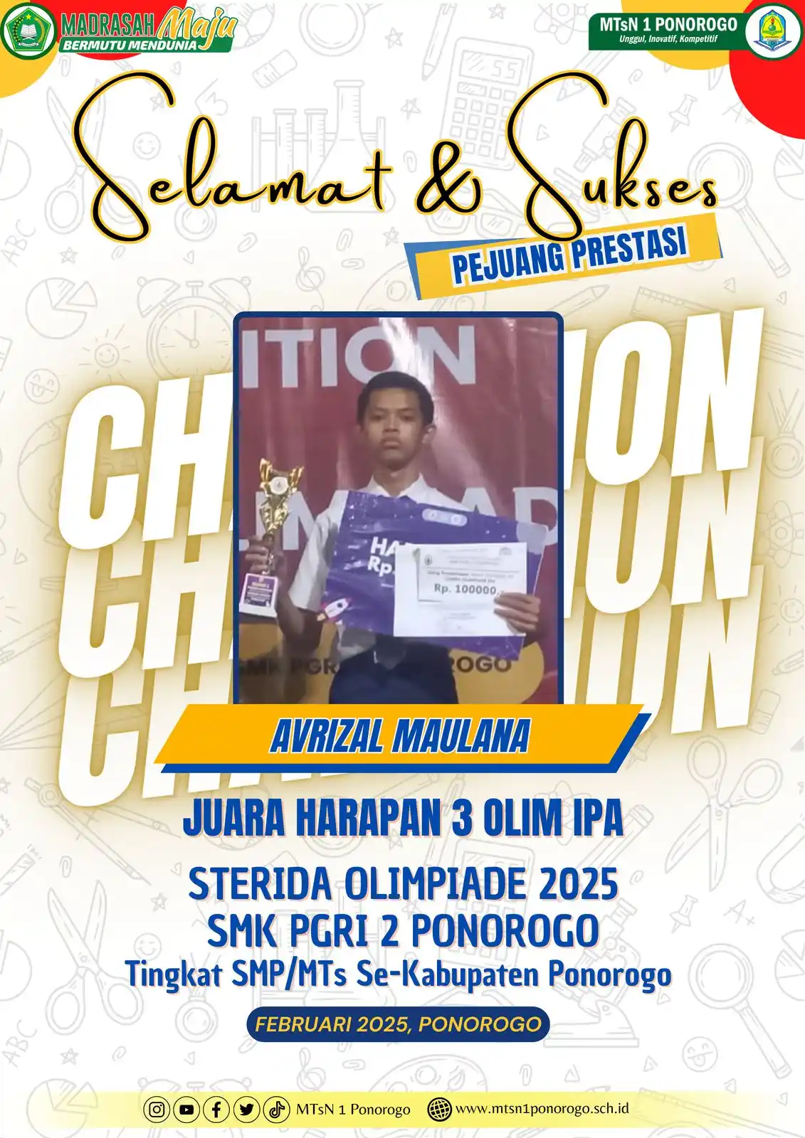 Image from MTsN 1 Ponorogo: <a class="text-blue-500 hover:underline cursor-pointer" href="/hashtag...