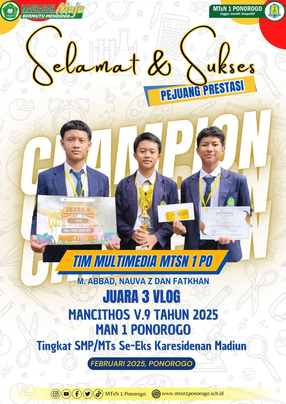 Image from MTsN 1 Ponorogo: <a class="text-blue-500 hover:underline cursor-pointer" href="/hashtag...