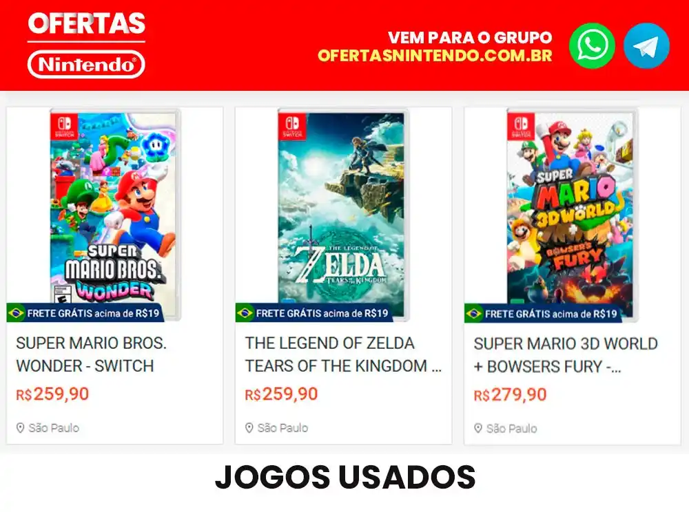 Ofertas Nintendo BR🇧🇷 post