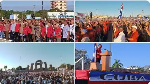Image from Partido Comunista de Cuba: Partido Comunista de Cuba (@PartidoPCC) en X Junto a 50 mil guantanam...