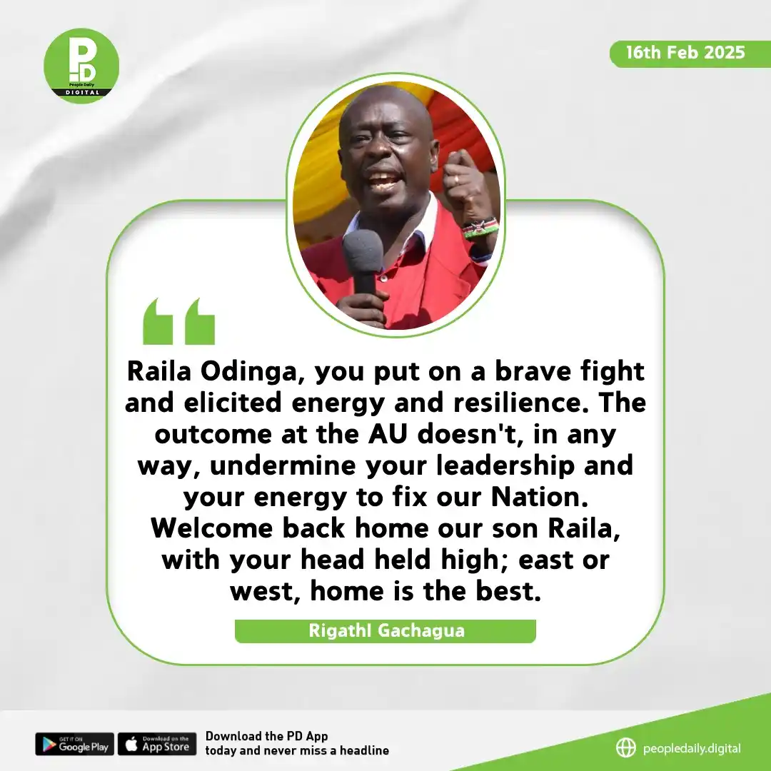 Image from People Daily: Raila Odinga, you put on a brave fight and elicited energy and resilie...