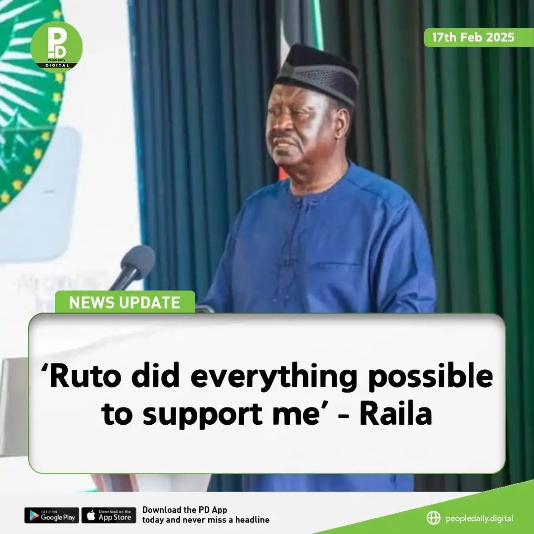 Image from People Daily: Kenya’s former Prime Minister Raila Odinga has defended President Will...