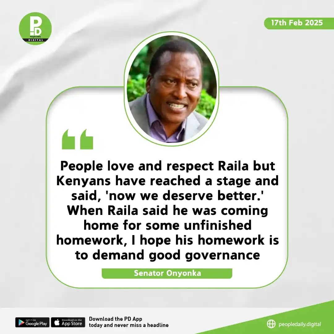Image from People Daily: When Raila said he was coming home for some unfinished homework, I hop...