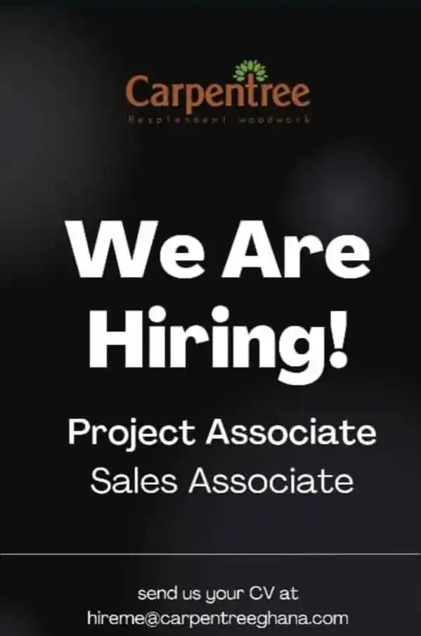 Image from Philip Okoampah Kwaning (The DataGuy GH): 🚨 *Job Alert* *Project Associate* at Carpentree Ghana Limited **...