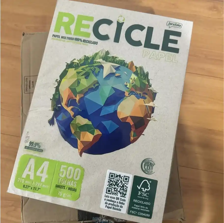 Image from Promo é Bom: Papel Recicle A4 Multiuso 100% Reciclado 500 folhas 💵Por: R$ 20,00 (...