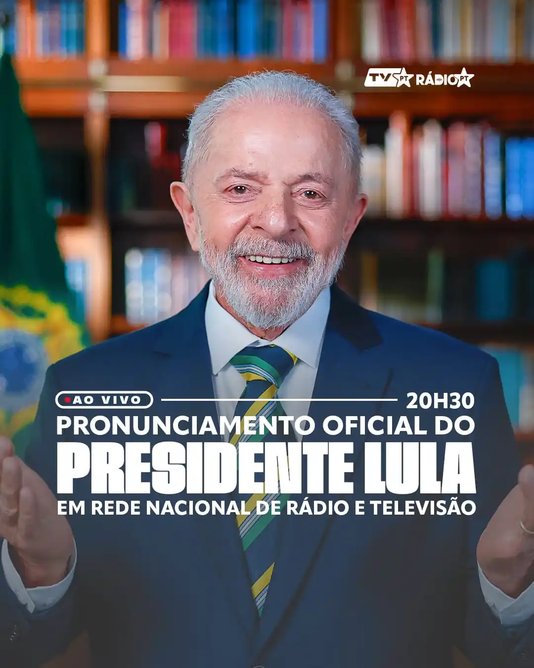 Image from PT - Partido dos Trabalhadores: Nesta segunda-feira (24), o presidente Lula fará um pronunciamento imp...