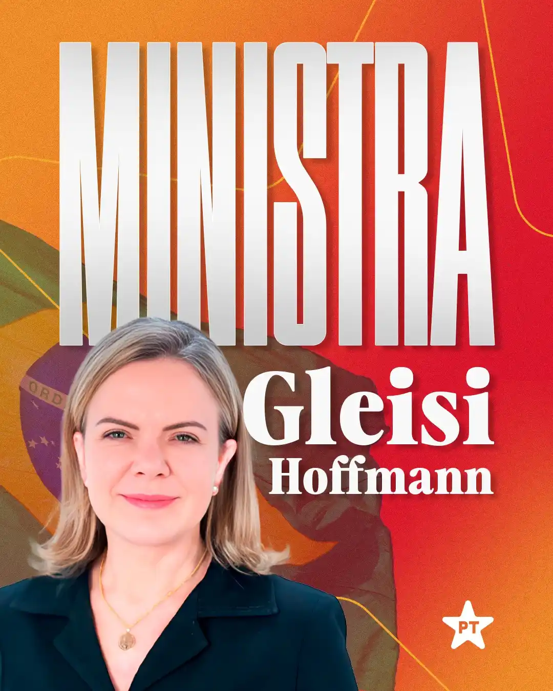 Image from PT - Partido dos Trabalhadores: 💥 Agora é oficial! Nossa presidenta Gleisi Hoffmann é a nova Ministra...