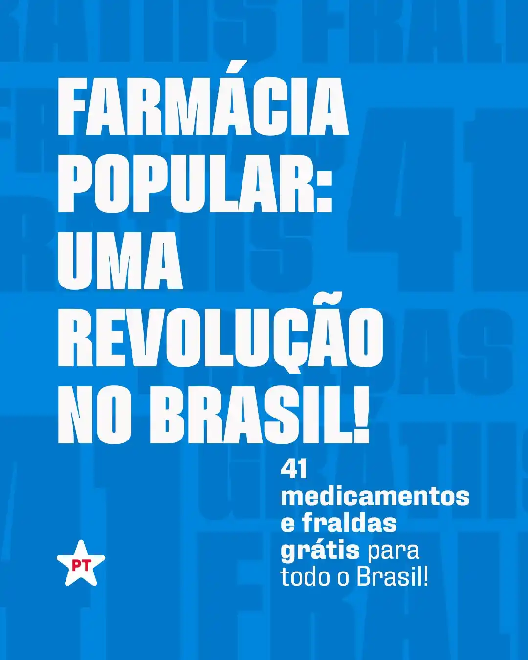 Image from PT - Partido dos Trabalhadores: 🚀 O Brasil deu um grande passo! A gratuidade dos 41 medicamentos do ...