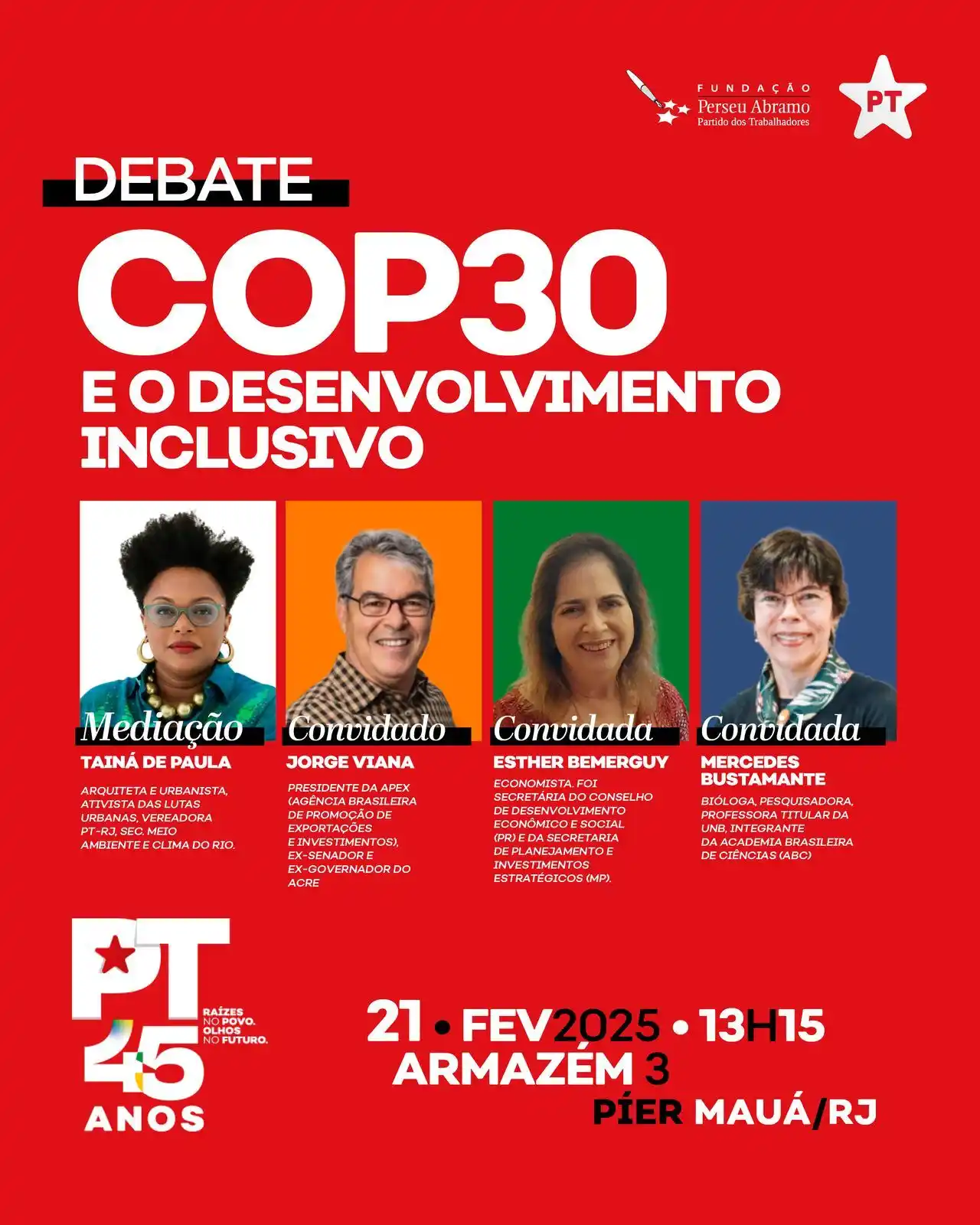 Image from PT - Partido dos Trabalhadores: 🌱 COP 30 E O DESENVOLVIMENTO INCLUSIVO – UM DEBATE FUNDAMENTAL! 🌍 O...