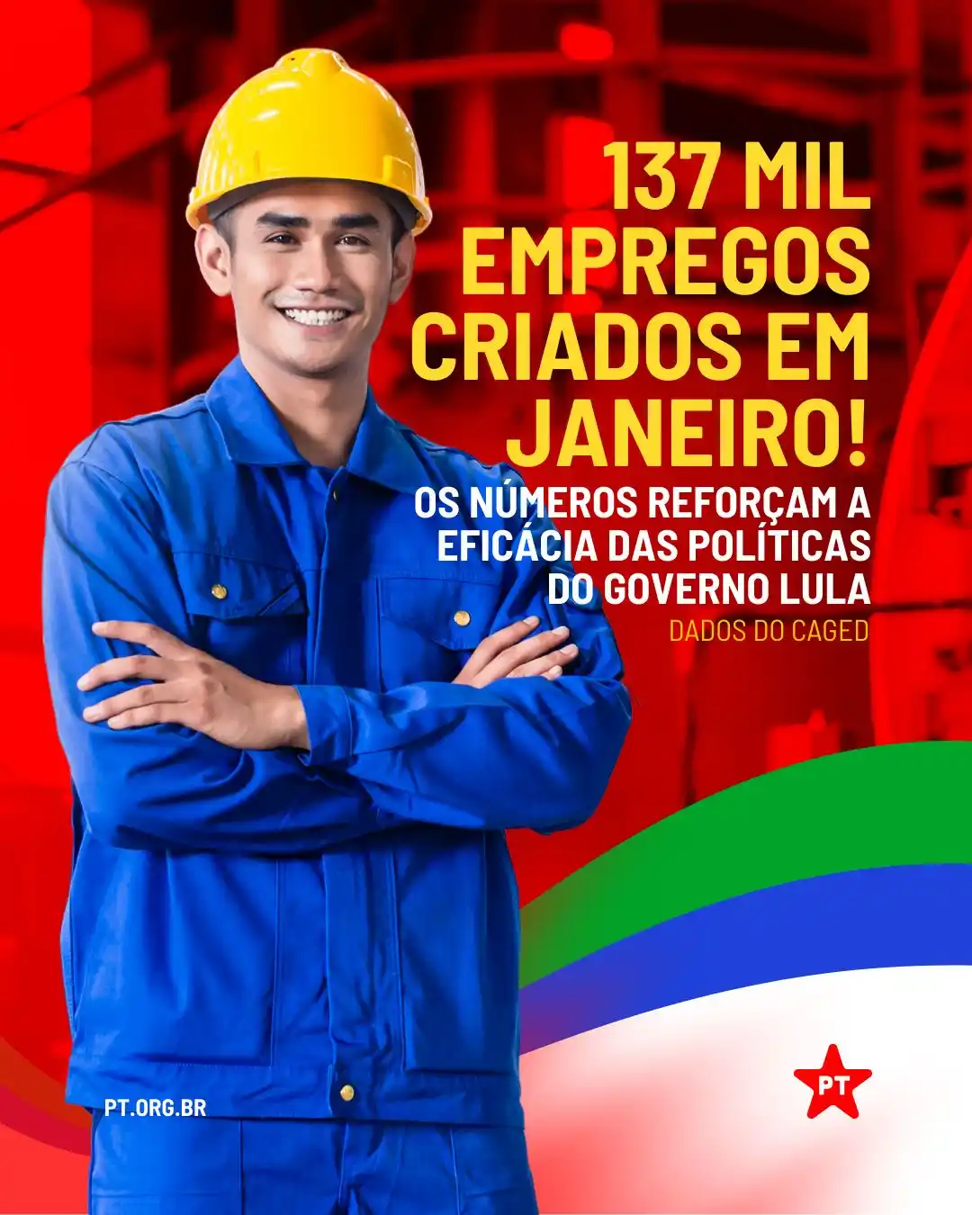 Image from PT - Partido dos Trabalhadores: Dados do Cadastro Geral de Empregados e Desempregados (CAGED) mostram ...