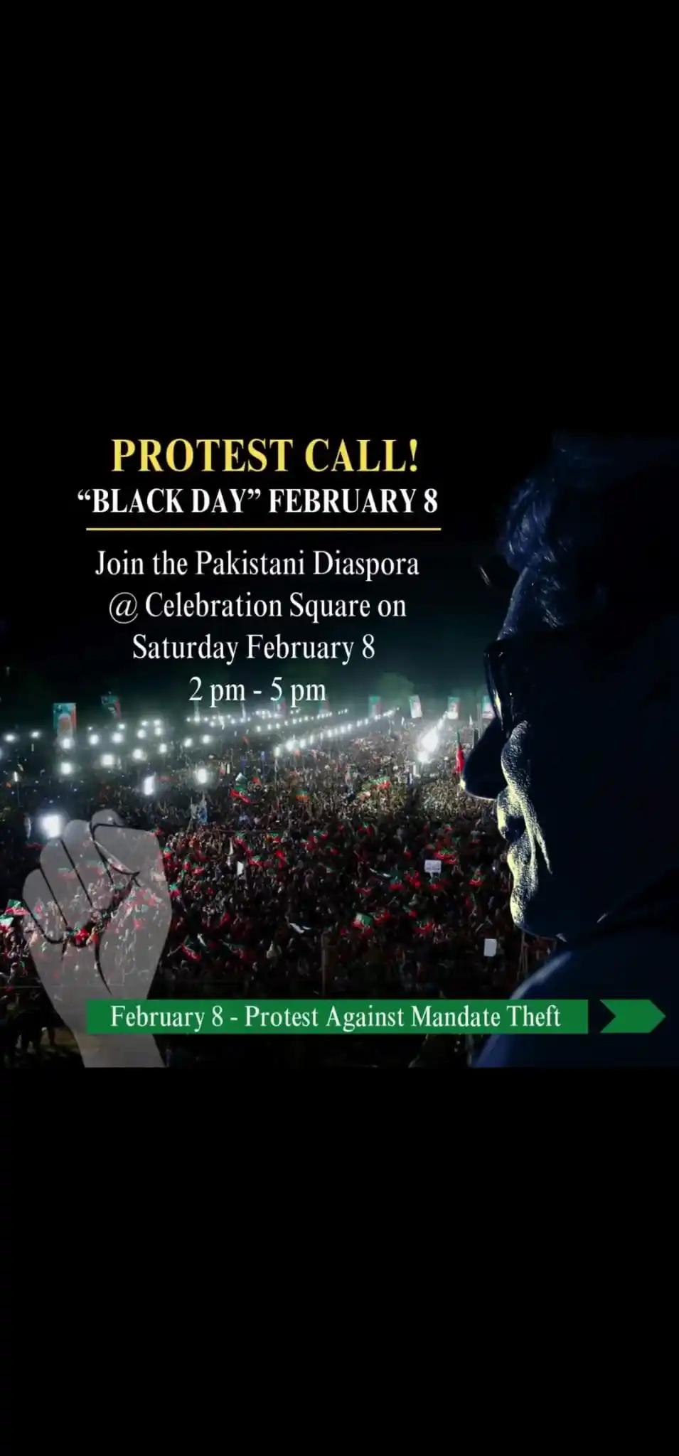 Image from PTI Official Canada : February 8 is observed as "Black Day," symbolizing the theft of the pe...
