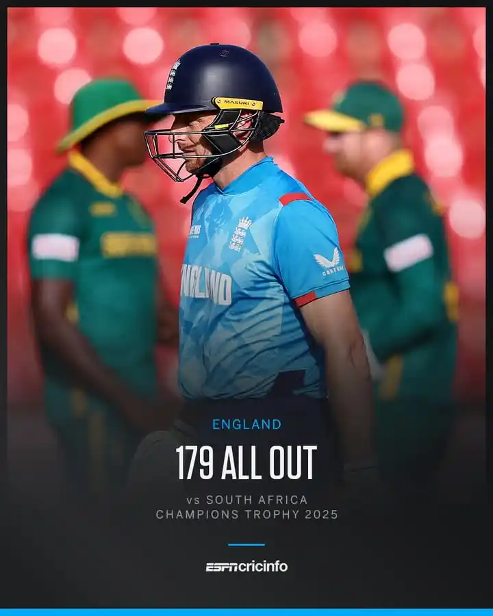 Image from ยฎ๏ธ๐๐ซ.๐๐๐ ๐๐ซ๐ข๐๐ค๐๐ญ ๐๐๐: *The lowest total of this year's Champions Trophy ๐ฑ* *CT25-M11 | <a ...