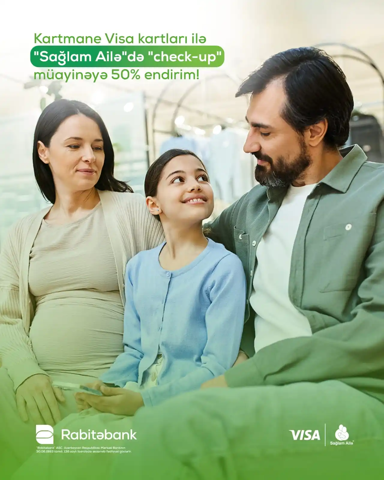 Image from Rabitəbank: Sağlam gələcək üçün sərfəli təklifdən faydalan! ✨🏥 Kartmane Visa kar...