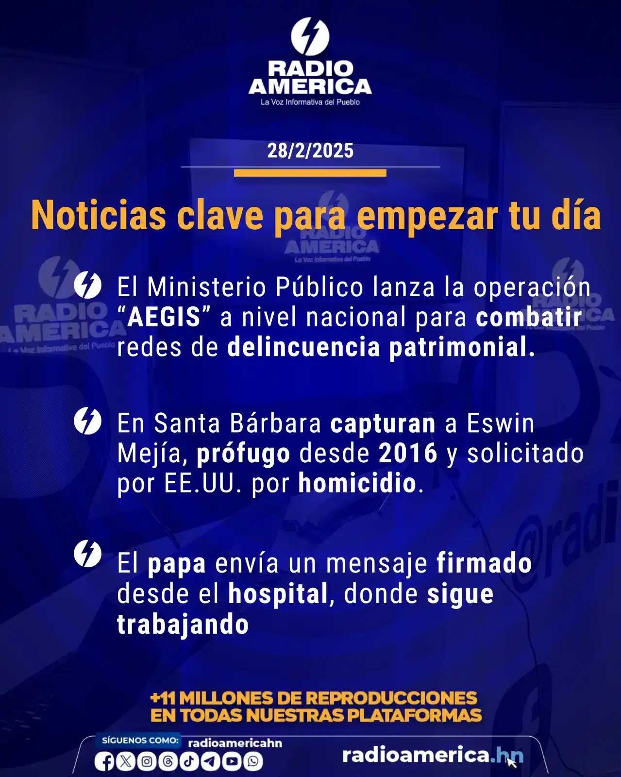 Radio América Honduras post