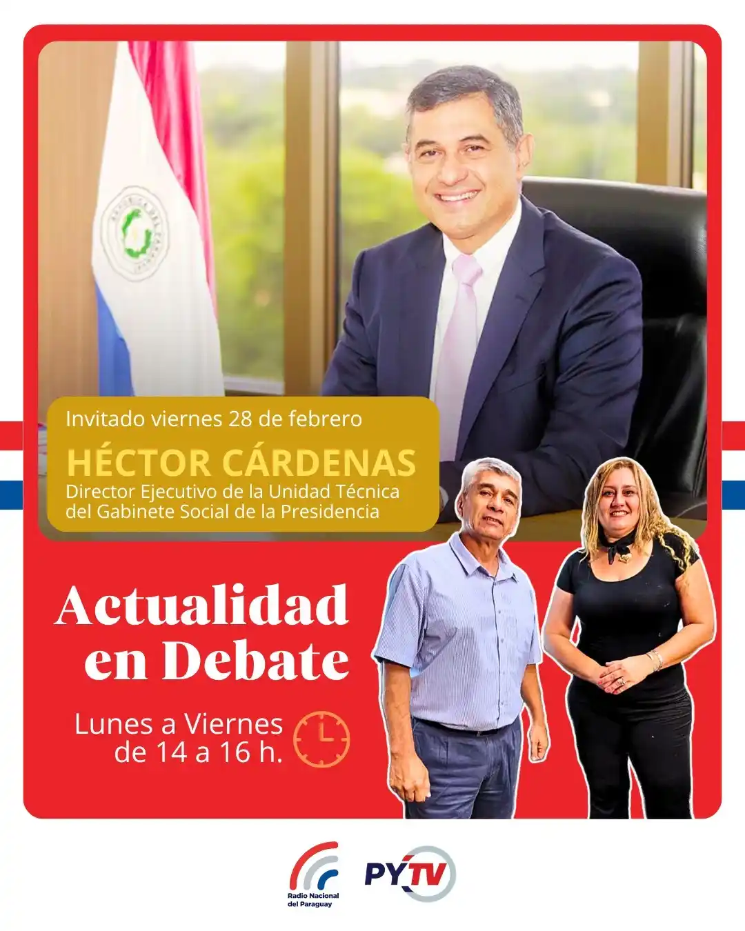 Image from Radio Nacional Del Paraguay: Hoy en Actualidad En Debate nos visita 🗣️ Héctor Cárdenas, director e...
