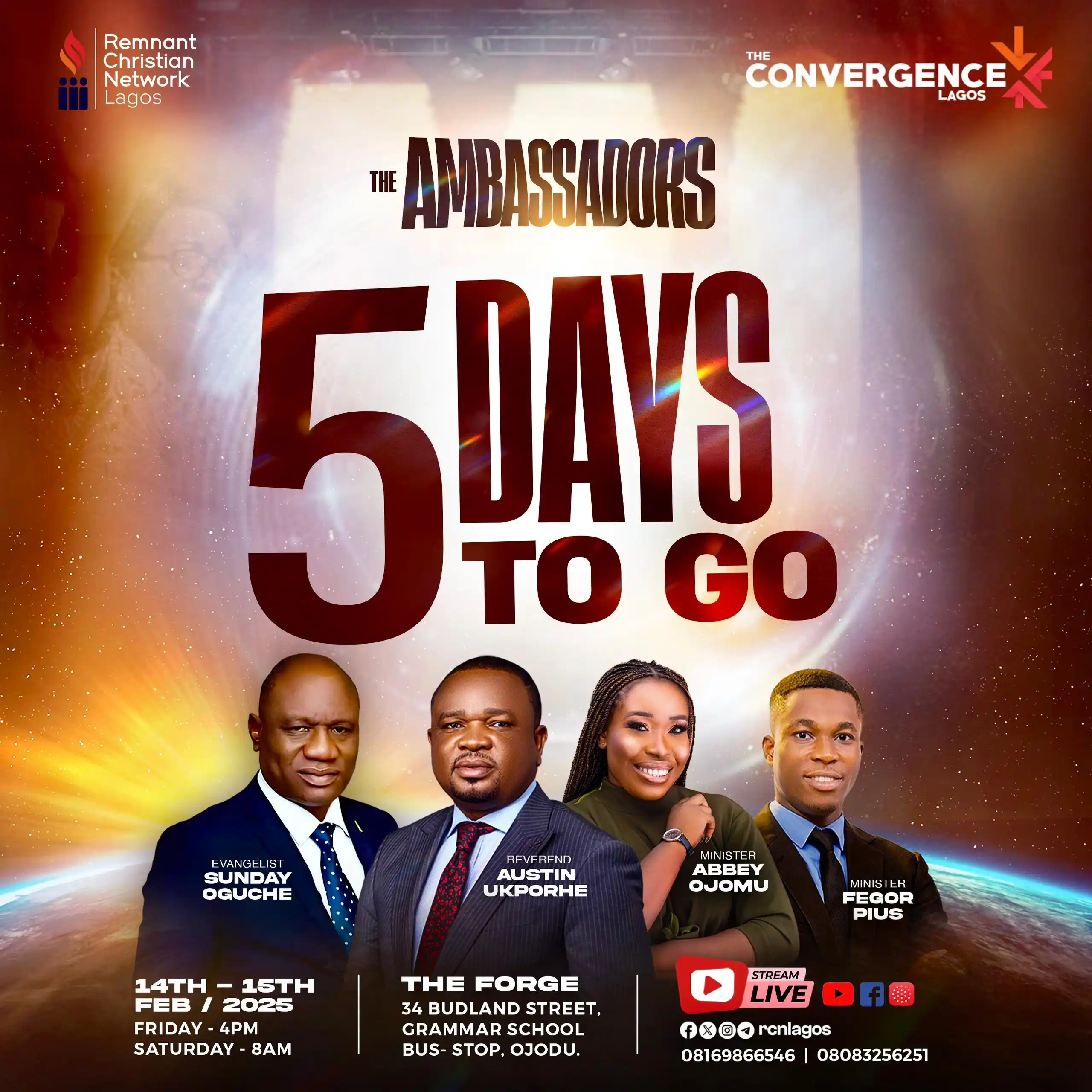 Image from RCNLagos: 🔥 5 DAYS TO GO! 🔥 "But you are a chosen generation, a royal priesth...