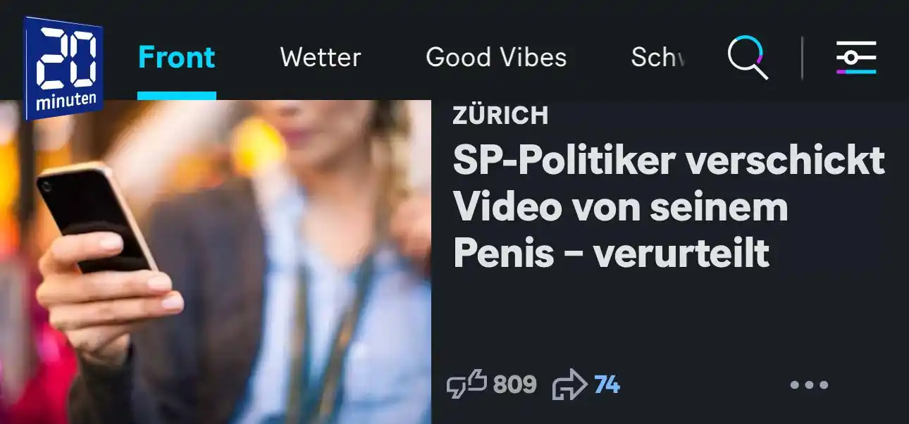 Image from RIMOLDI 🇨🇭: 🤮 Widerlich: Ein Linker verschickt NACH Absage einer Frau eine Aufnah...