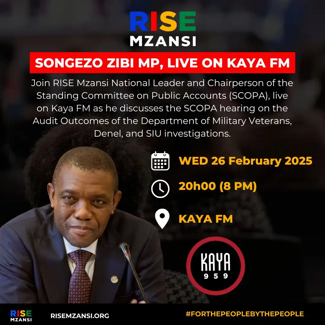 Image from RISE Mzansi: [LIVE 🔴] Join RISE Mzansi National Leader and Chairperson of the Stan...