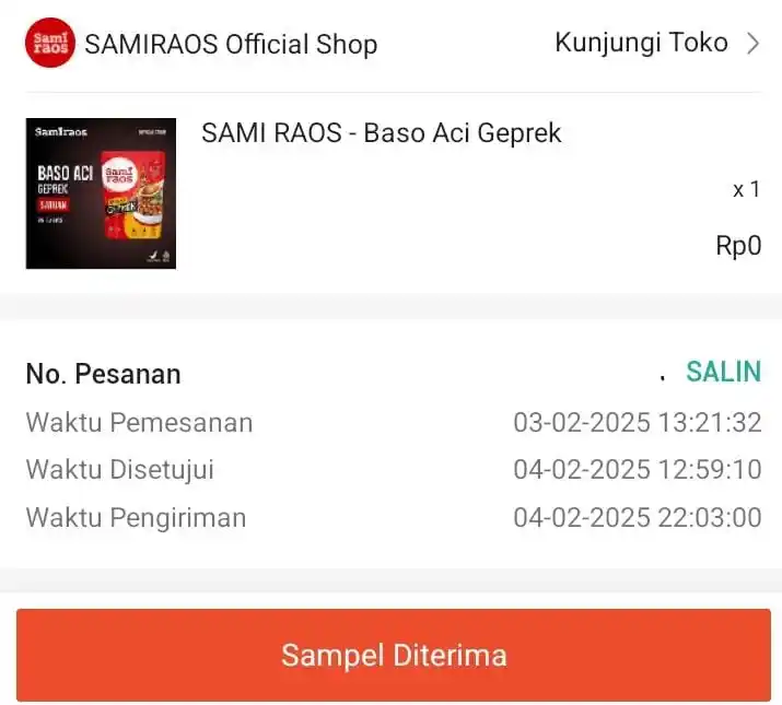 SAMPEL GRATIS SHOPEE post