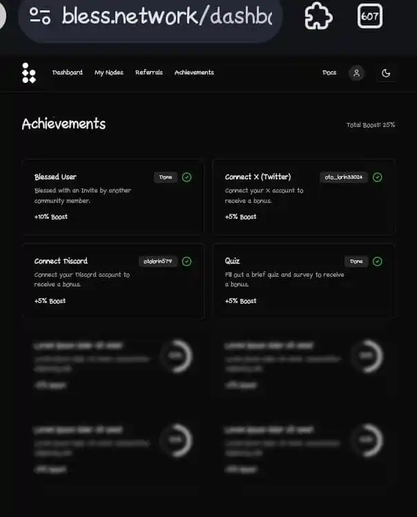 Image from 𝚂𝙴𝙶 🅰🅻🅿🅷🅰-⭕: 🔴 Update Bless Network is giving us 5% boost on mining by quiz goto...