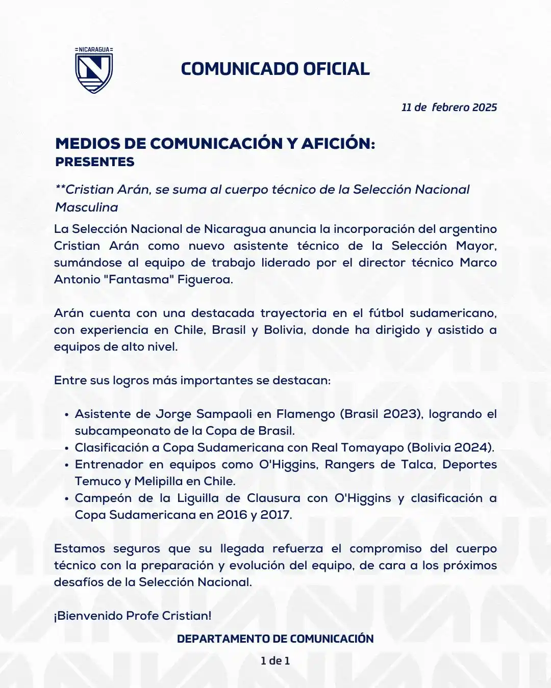Selección Nacional de Nicaragua 🇳🇮 post