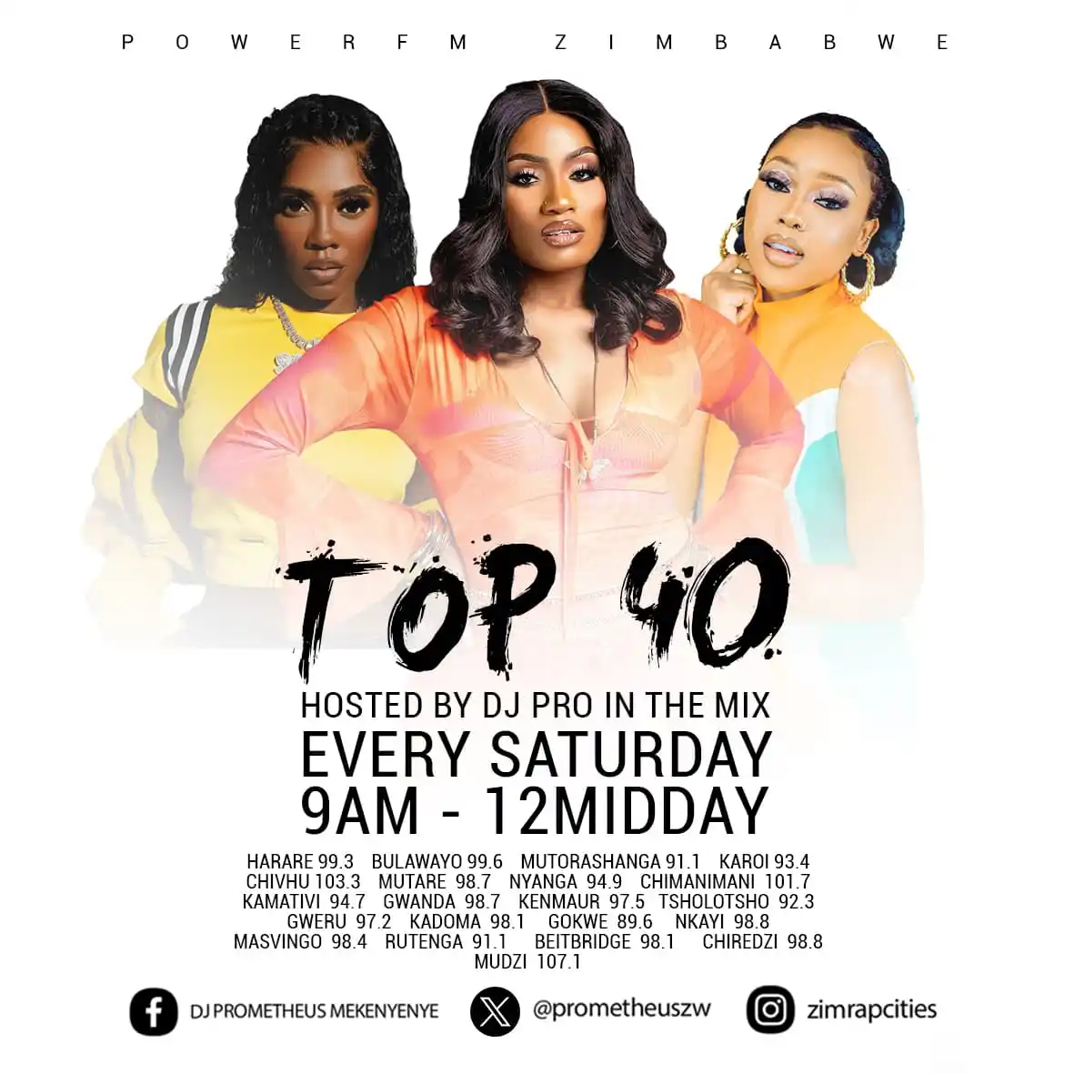 Image from SERIOUS BHORA: The Powerfm Top 40 with DJ PRO IN THE MIX this Saturday from 9am to 12...