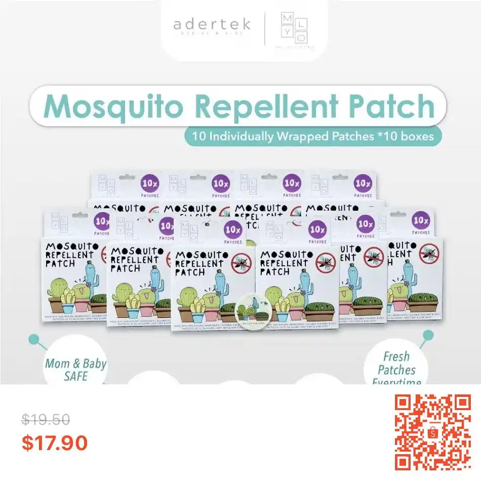 Image from SgShopeeDeal: [3/10 boxes x 10s] MyLO Mosquito Repellent Patch - Baby Safe, Deet-Fre...