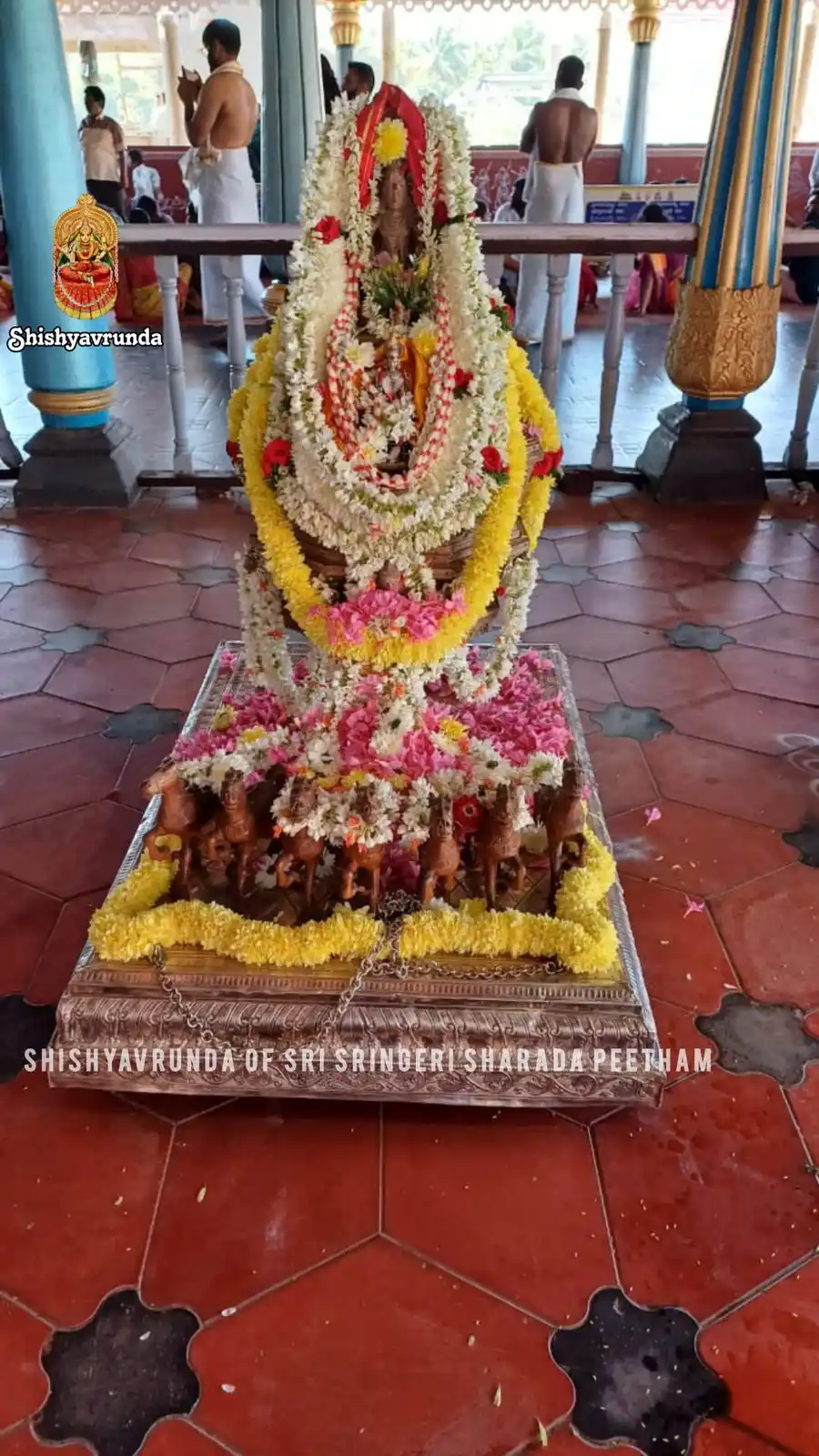 Image from Shishyavrunda of Sri Sringeri Sharada Peetham : On this auspicious day of Rathasaptami, a vishesha Puja was performed ...