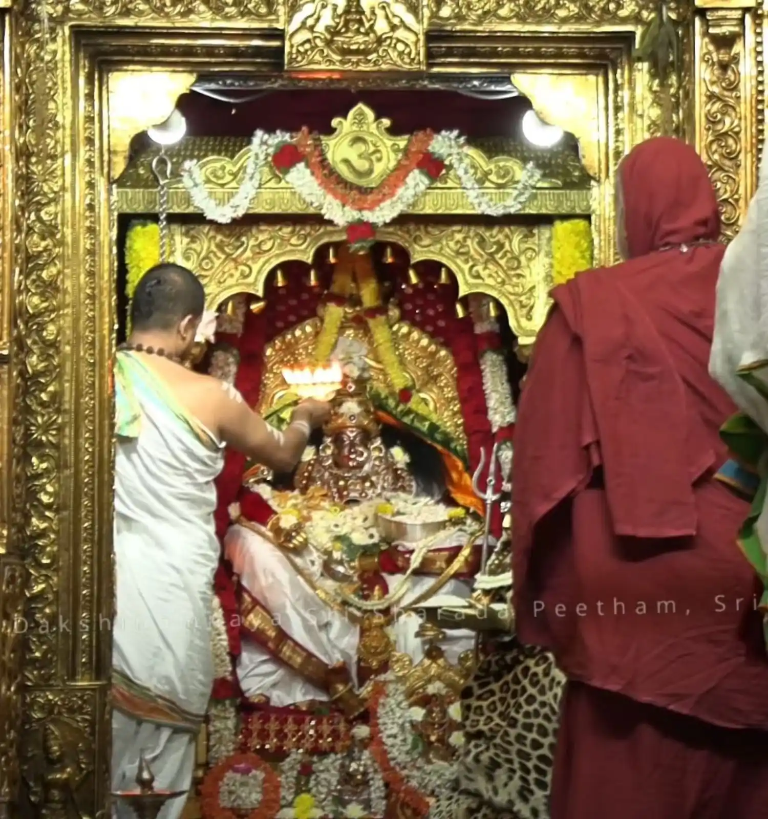 Image from Shishyavrunda of Sri Sringeri Sharada Peetham : As the Punah Pratishtha of Mata Annapoorneshwari is taking place, it s...