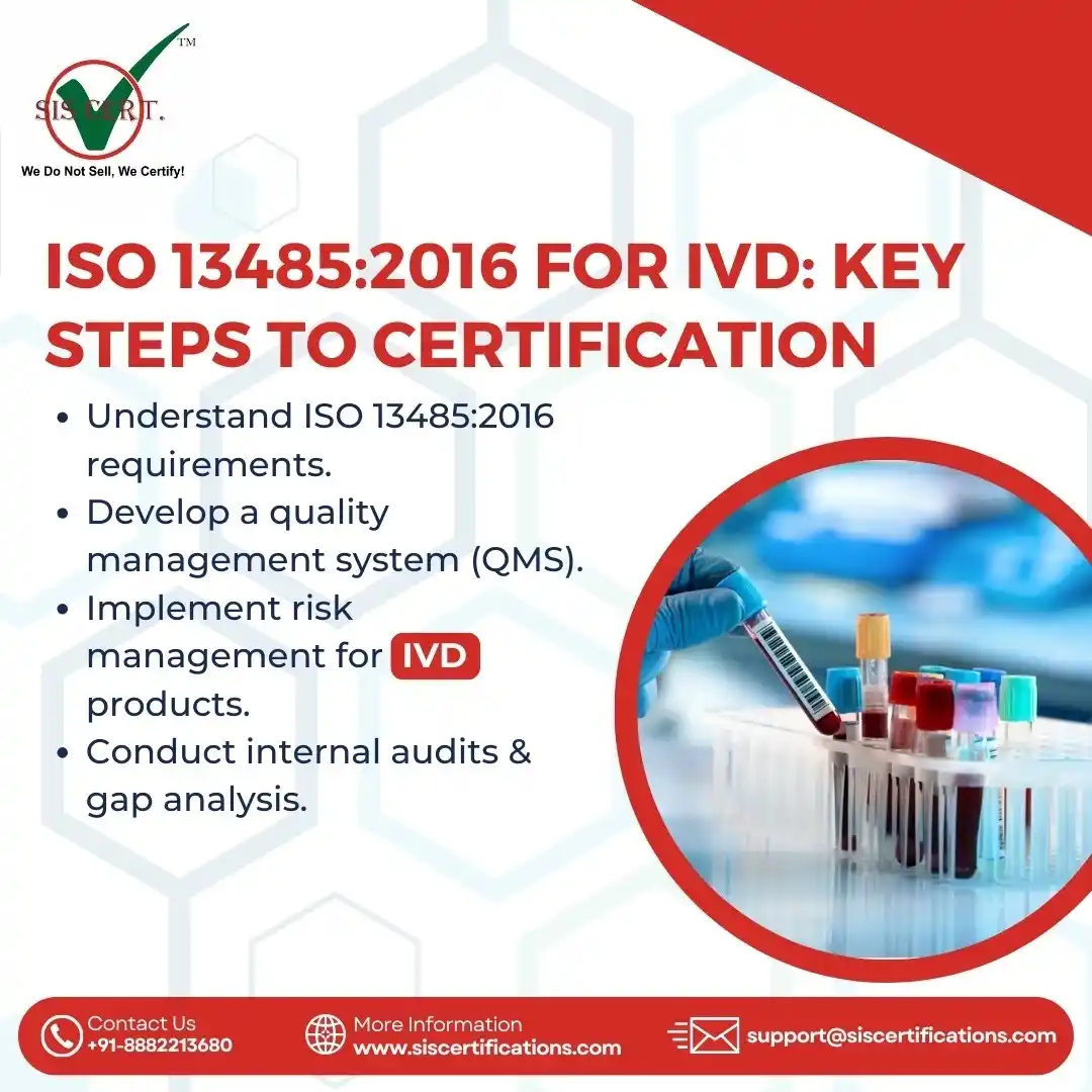 Image from SIS Certifications Pvt Ltd: *🏆 Achieve ISO 13485:2016 Certification for IVD Medical Devices! 🏥🔬...