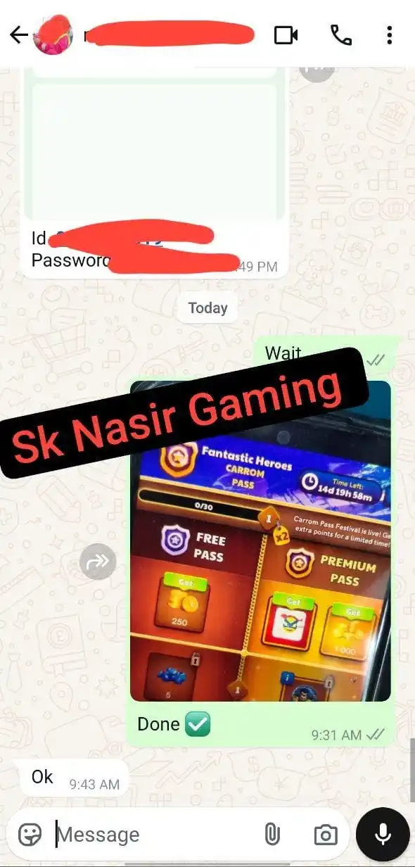 SK Nasir Gaming post