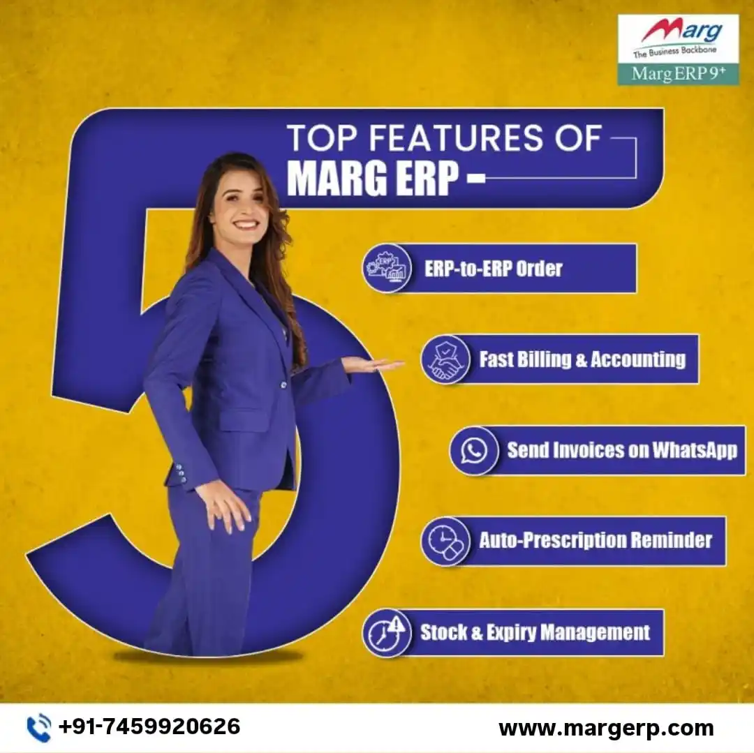 Image from Soft Tech Solutions (Marg): 𝗦𝗶𝗺𝗽𝗹𝗶𝗳𝘆 𝗕𝘂𝘀𝗶𝗻𝗲𝘀𝘀 𝘄𝗶𝘁𝗵 𝗠𝗮𝗿𝗴 𝗘𝗥𝗣! 🚀  From �...