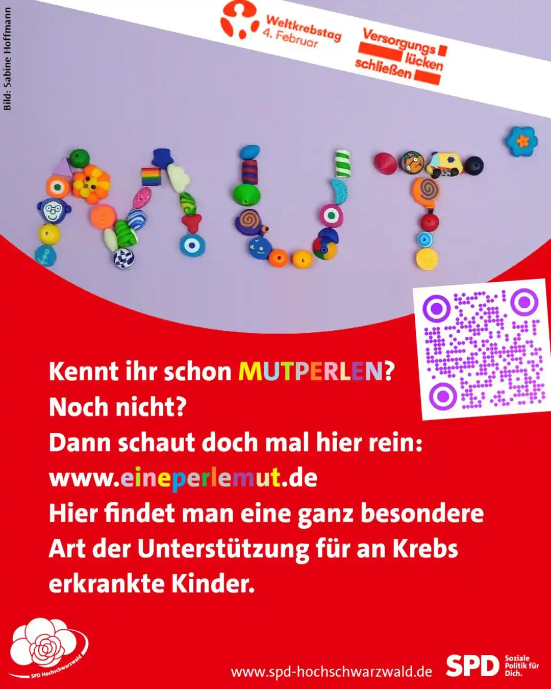 Image from SPD Hochschwarzwald : Heute ist Weltkrebstag Kennt ihr schon Mutperlen? Noch nicht? Dann sc...
