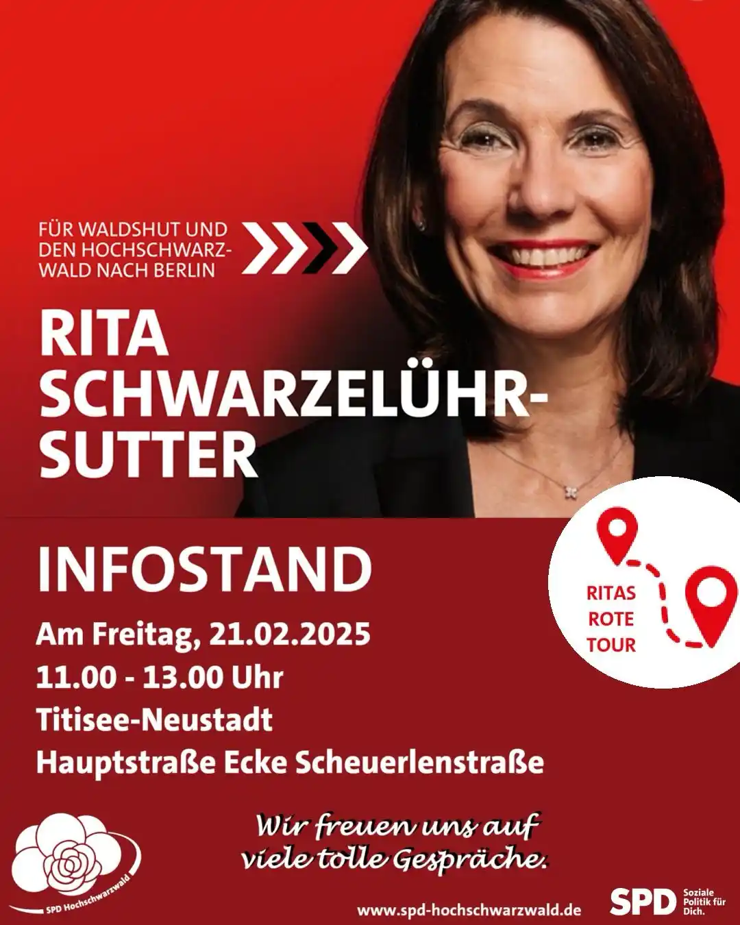 Image from SPD Hochschwarzwald : INFOSTAND am Freitag, 21.02.2025 von 11.00 - 13.00 Uhr Titisee-Neustad...