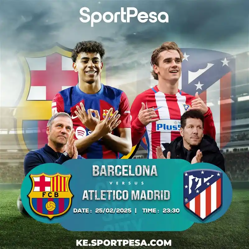 Image from SPORTPESA🇰🇪: 🔥It's Copa del Rey semi-final time! 🏆 Barcelona takes on Atletico M...
