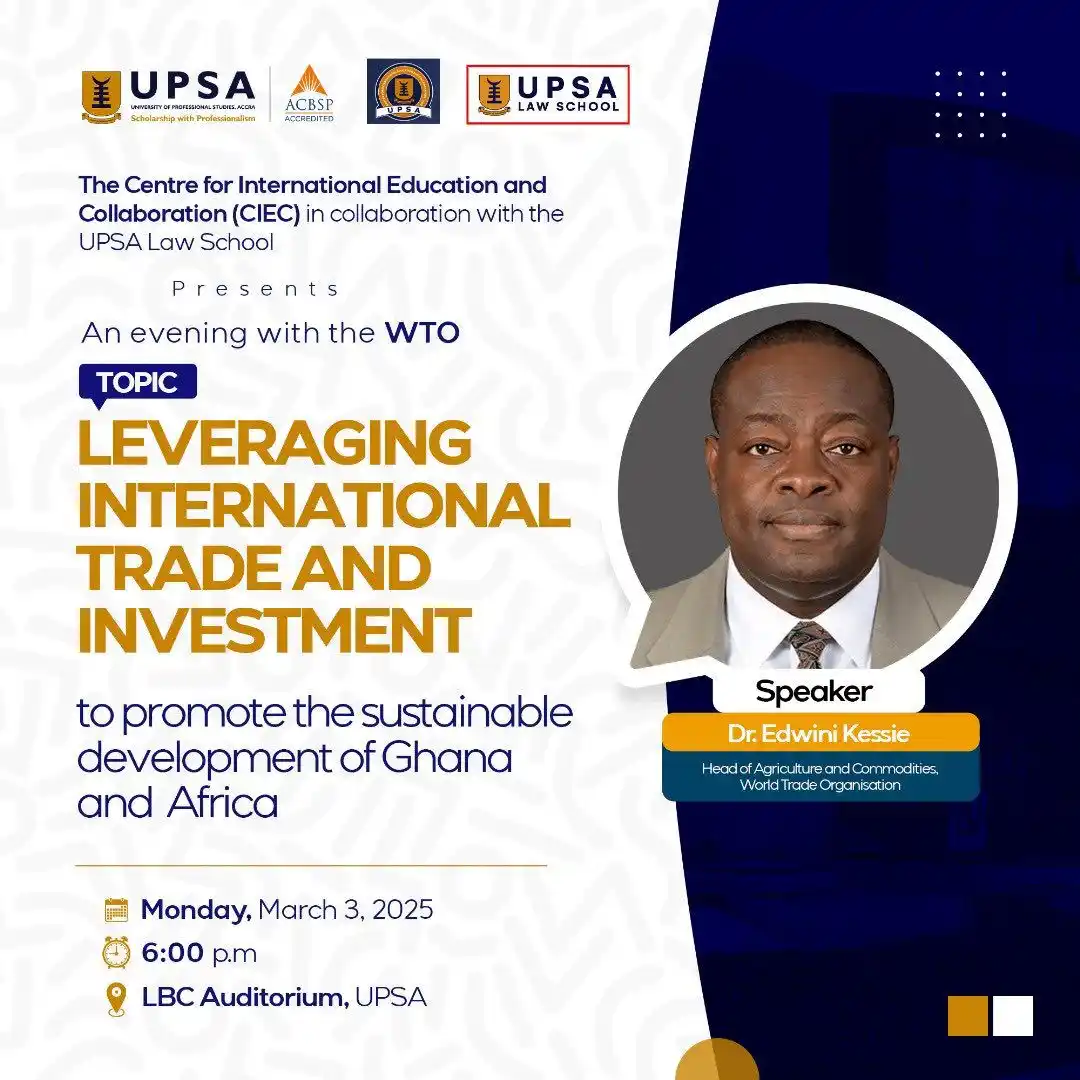 Image from Student Times - UPSA: Join us for an insightful evening with the WTO!  The Centre for Intern...