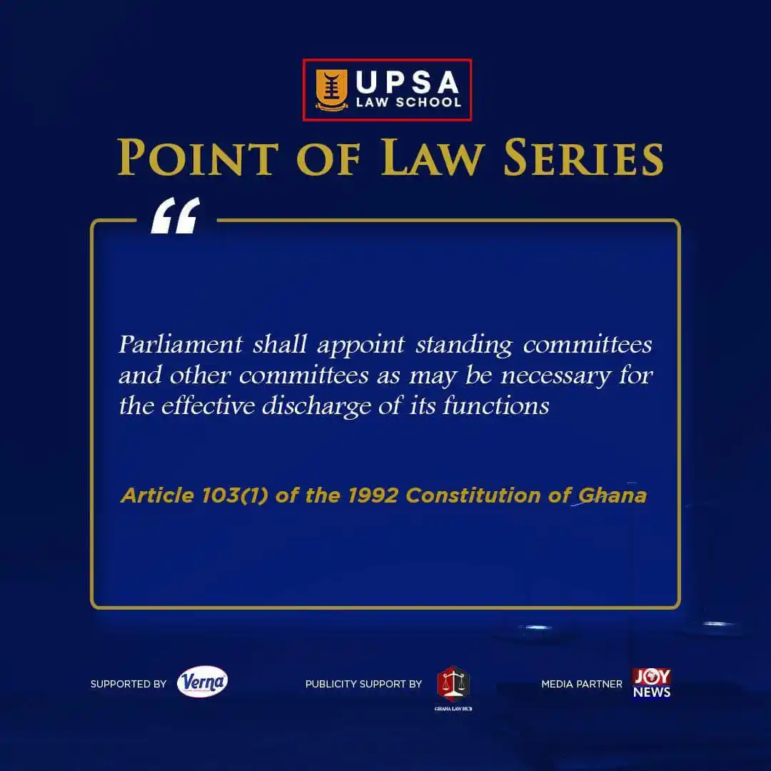 Image from Student Times - UPSA: Parliament is mandated to establish committees for the effective disch...