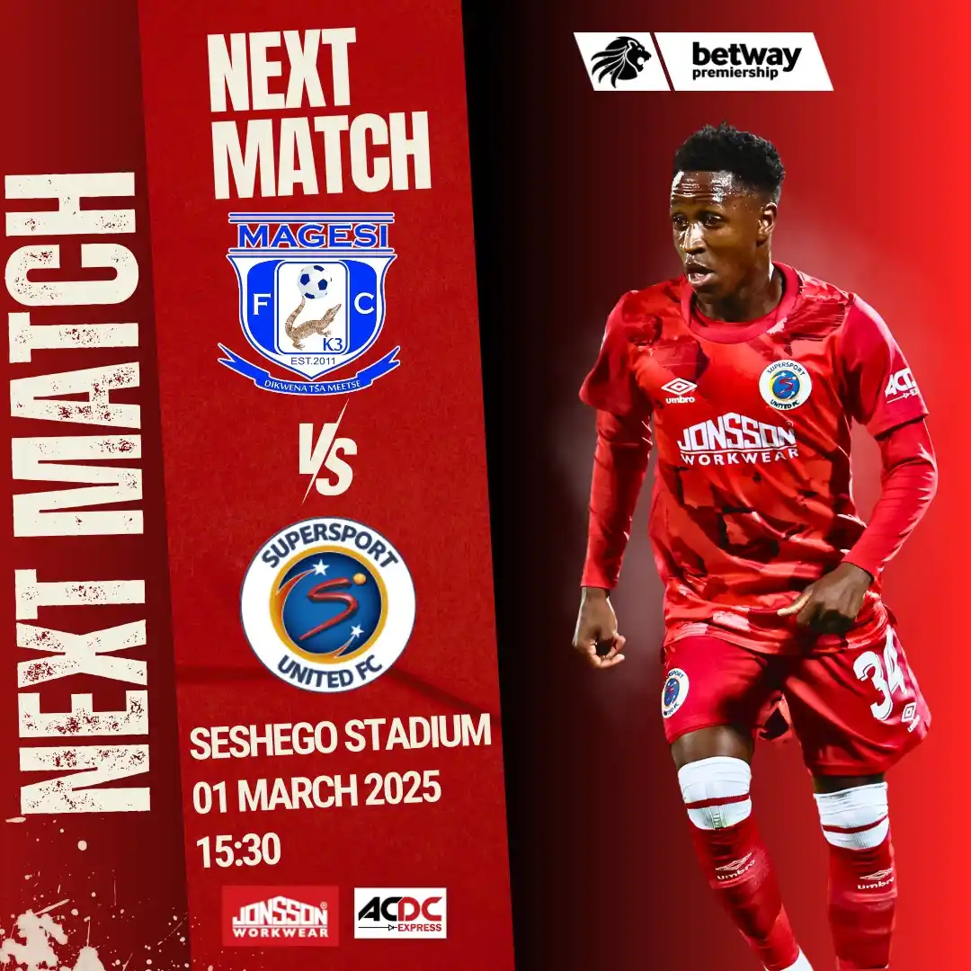 Image from SuperSport United Football Club: 🚨NEXT MATCH🚨 Dikwena Tsa Meetse vs Matsatsantsa this weekend in the...