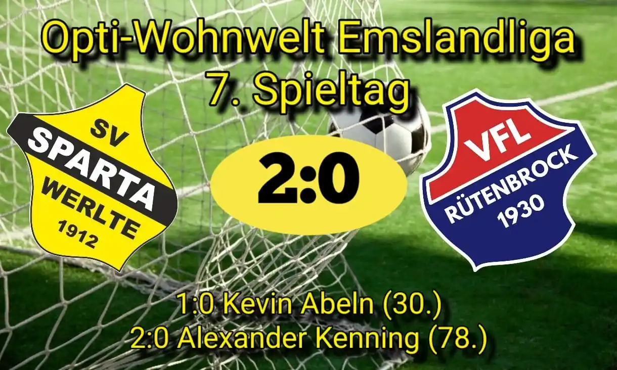 Image from SV Sparta Werlte ERSTE: Wir gewinnen das Nachholspiel sehr souverän und verdient mit 2:0. Näch...