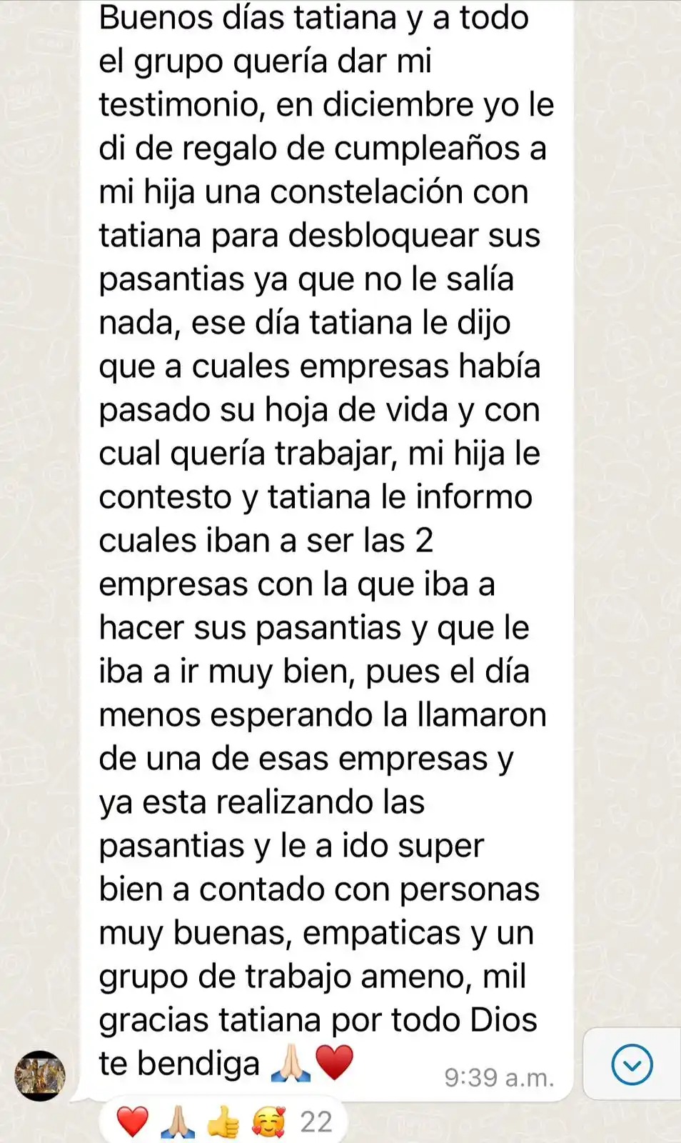 Tatiana Castro  post